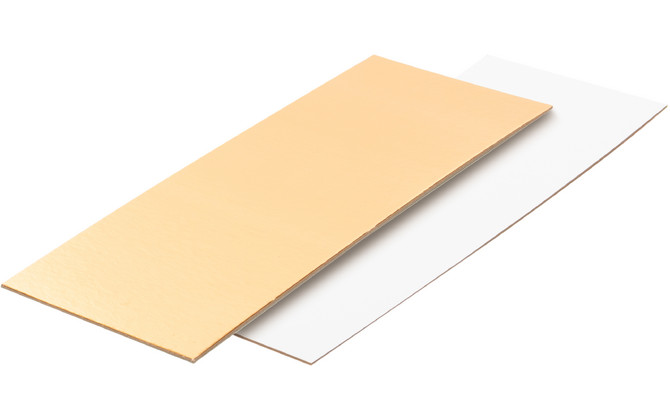 Подложка для Рулета 27х12см, толщина 0,8мм, Золото/Белый | Кремико