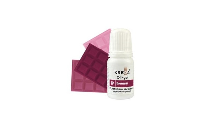 Краситель Жирорастворимый KREDA Oil-gel Винный №19, 10мл | Кремико