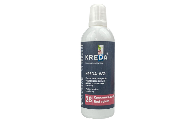Краситель водорастворимый KREDA WG Красный Бархат №28, 100г/80мл | Кремико