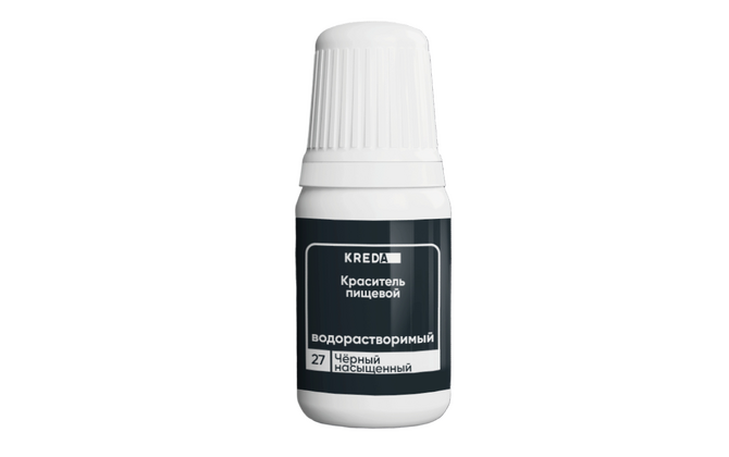 Краситель водорастворимый KREDA Prime-gel Черный насыщенный №27, 10мл | Кремико